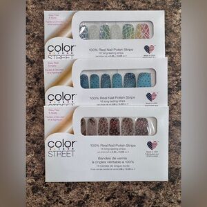 Color Street Nail Polish Strips - Polar Prism, Star Gazer, Anything’s Paw-sible